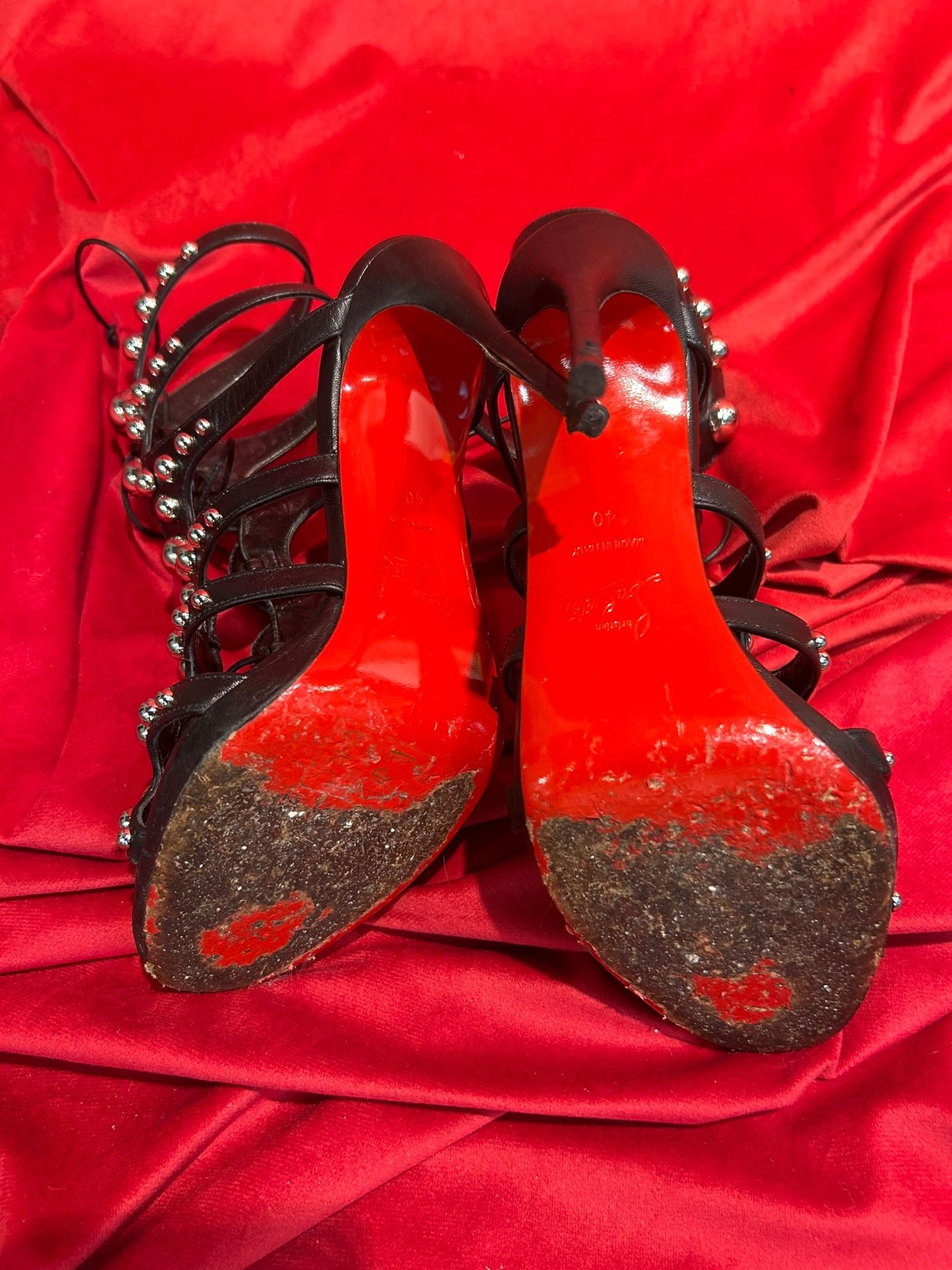 Christian Louboutin Amazoubille Kidskin Gladiator Shoe - Size UK 7 - Preloved