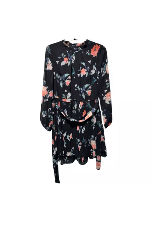 Oasis Kiera Floral Print Pleated Shell Dress - Size 10 - New Tags