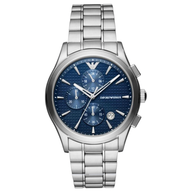 Emporio Armani Men's Blue Paolo Chronograph Watch -  New in Box