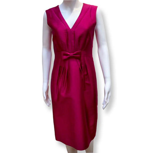 Hobbs Fuschia Sleeveless Dress - Size 10 - Preloved