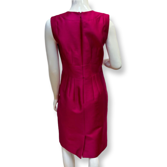 Hobbs Fuschia Sleeveless Dress - Size 10 - Preloved