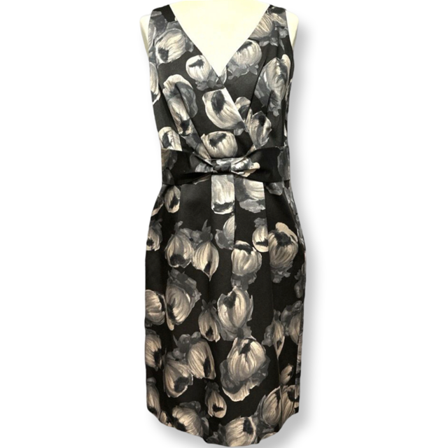 Hobbs V Neck Floral Sleeveless Dress - Size - 10 - Preloved