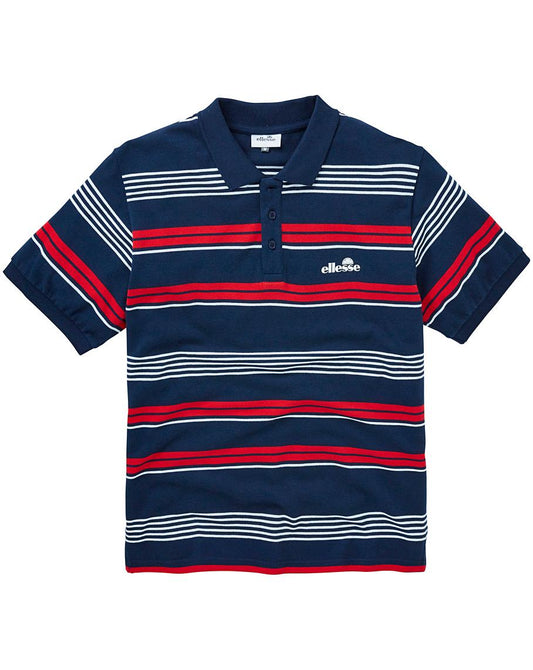 Ellesse Edoardo Stripe Pique Polo Size S - New