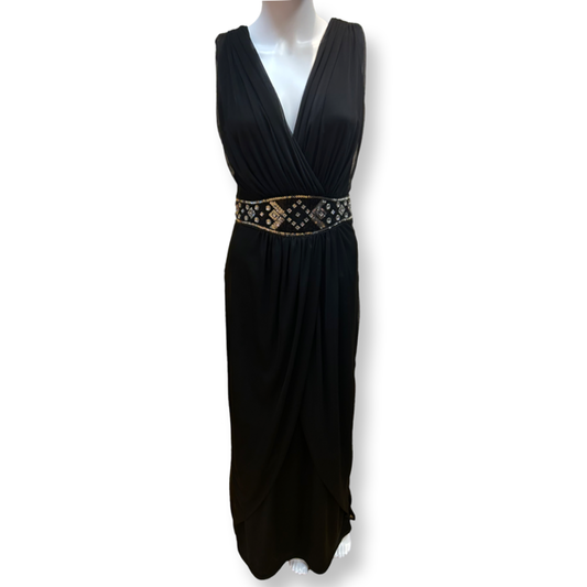 Jane Norman Black Sleeveless Evening Dress -Size - M - Preloved