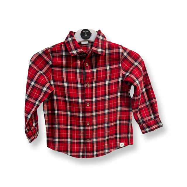 Lindex Red Check Shirt - Age 3-4 Years - New