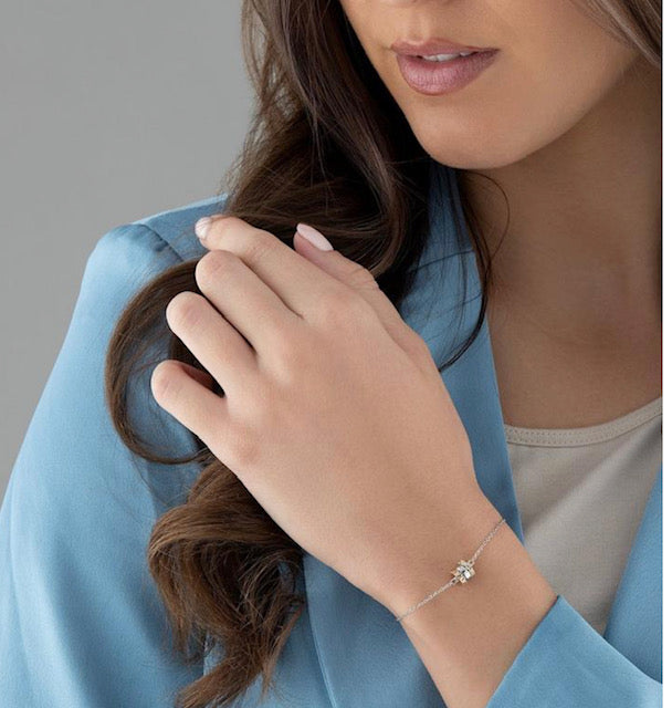 Michael Kors Exclusive Silver 14ct Rose Gold Plated Ladies Bracelet - New