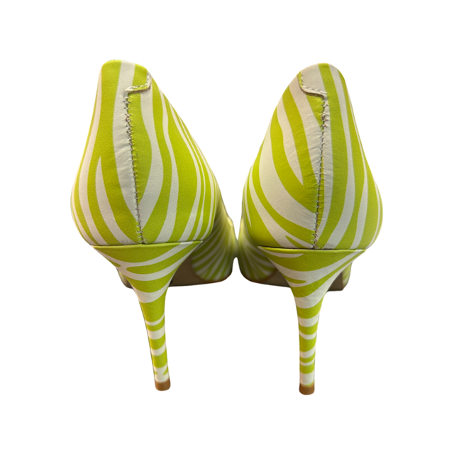 Moda In Pelle Cabaret Lime Zebra Nubuck - Size - UK - 5 - New