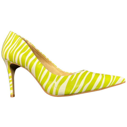 Moda In Pelle Cabaret Lime Zebra Nubuck - Size - UK - 5 - New