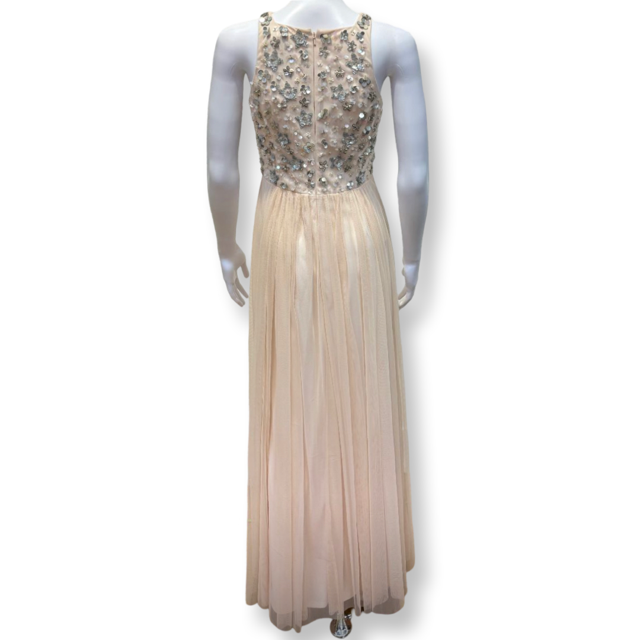 Monsoon Maxi Peach Evening Dress - Size - 8  - New