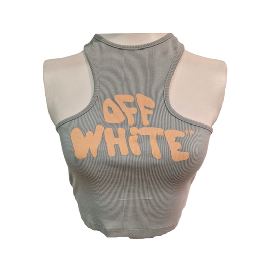 Off White Vest Top - Size - S - Preloved