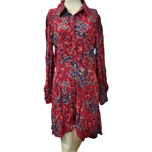 Paris Atelier Paisley Shirt Dress - Size - M