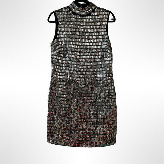 Rochelle Humes Silver Metallic Dress - Size 12 - New Tags