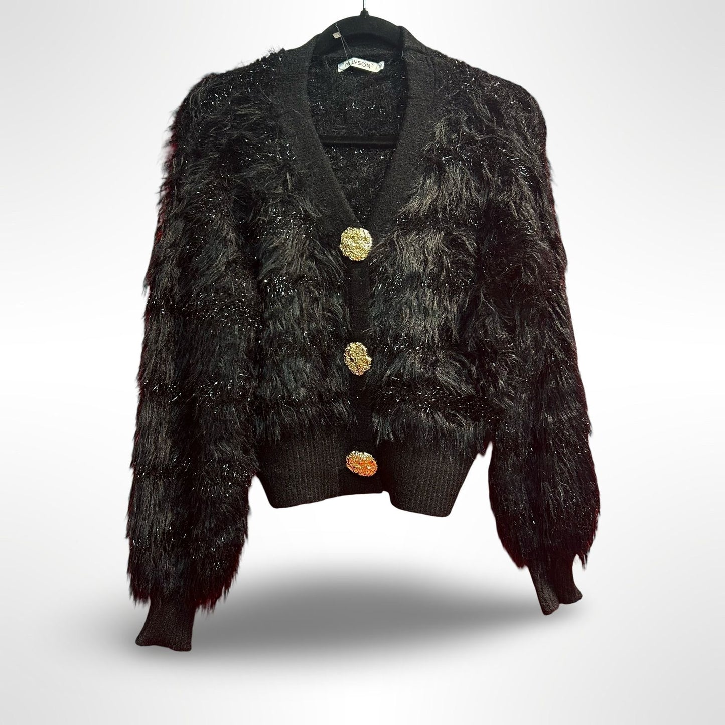 Soft Faux Fur Panelled Cardigan - New